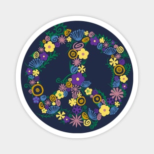 Peace Flowers Magnet